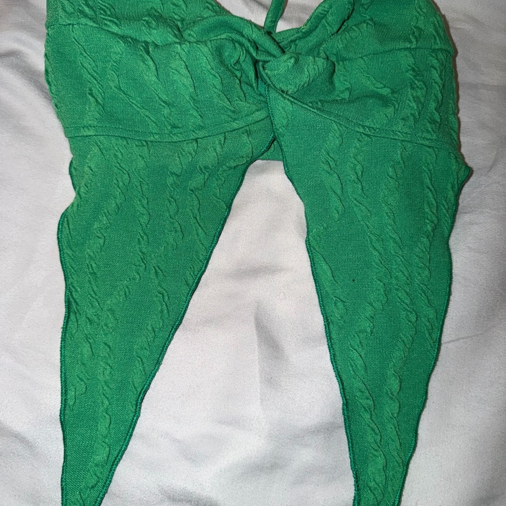 SHEIN Green Textured Tunic Top